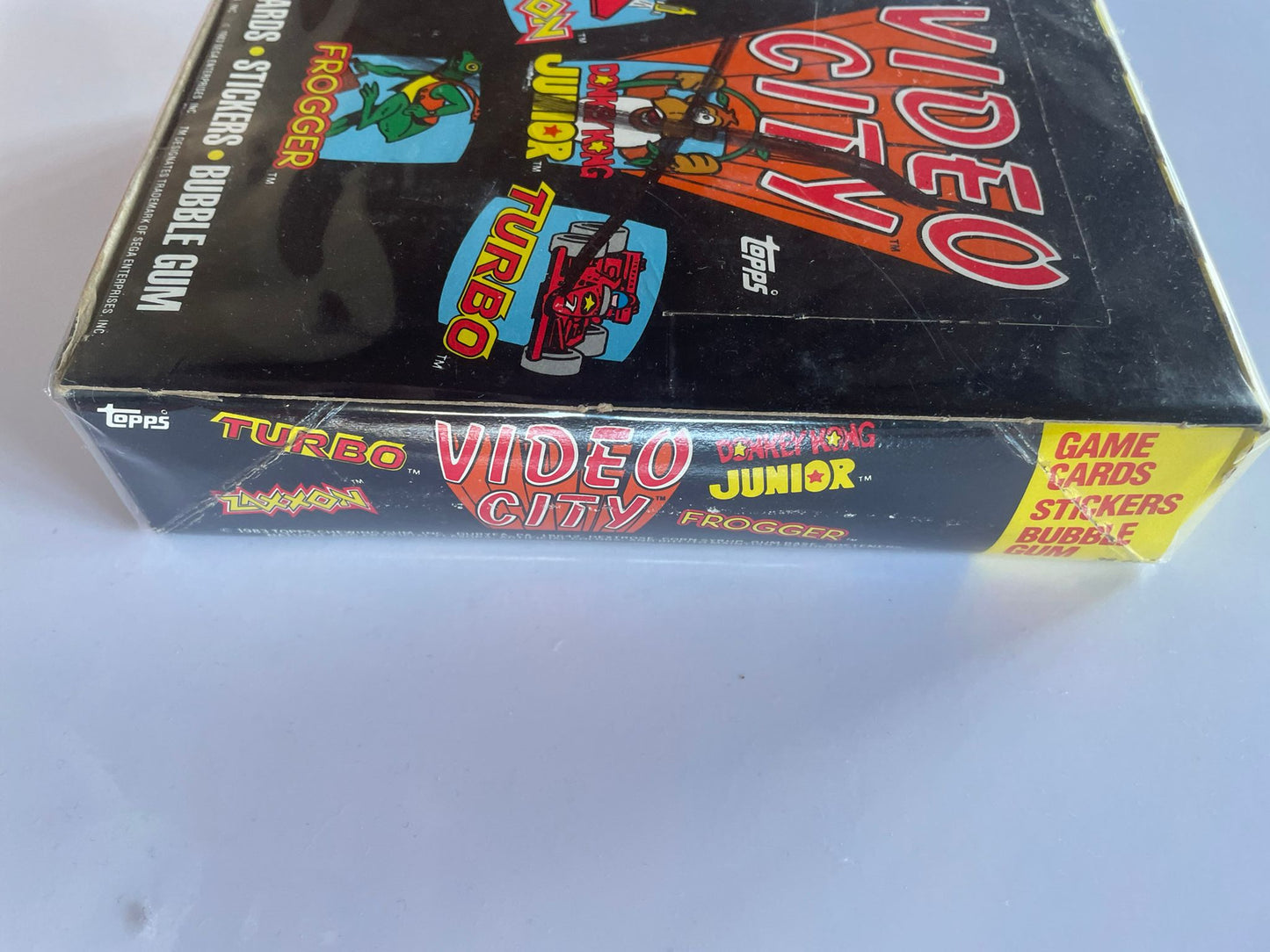 1983 Video City – Game Cards & Stickers – Boîte complète 36 packs scellés + Bubble Gum