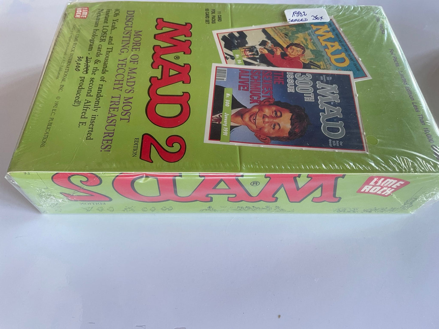 36x Packs MAD 2 (1992) – Trading Cards & Stickers Scellés Vintage