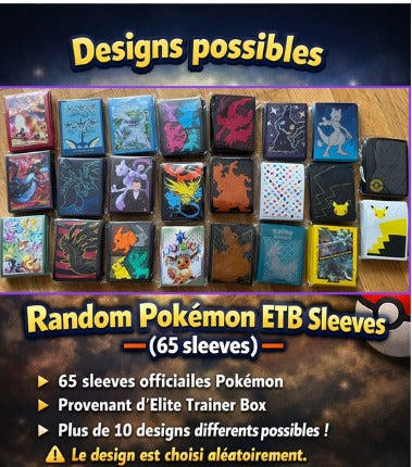 Random Pokémon ETB Sleeves – 65 sleeves officielles