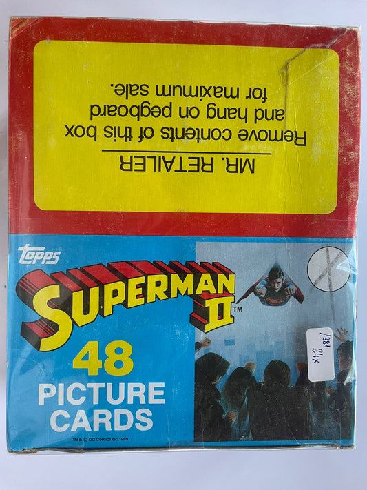 Superman II 1981 Trading Cards – paquet de 48 carte