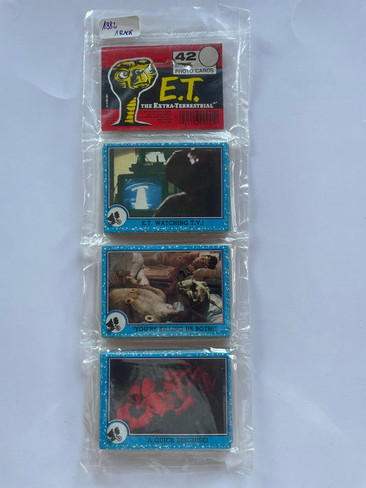 1982 E.T. the Extra-Terrestrial – Trading Cards – 1 Rack Pack scellé vintage