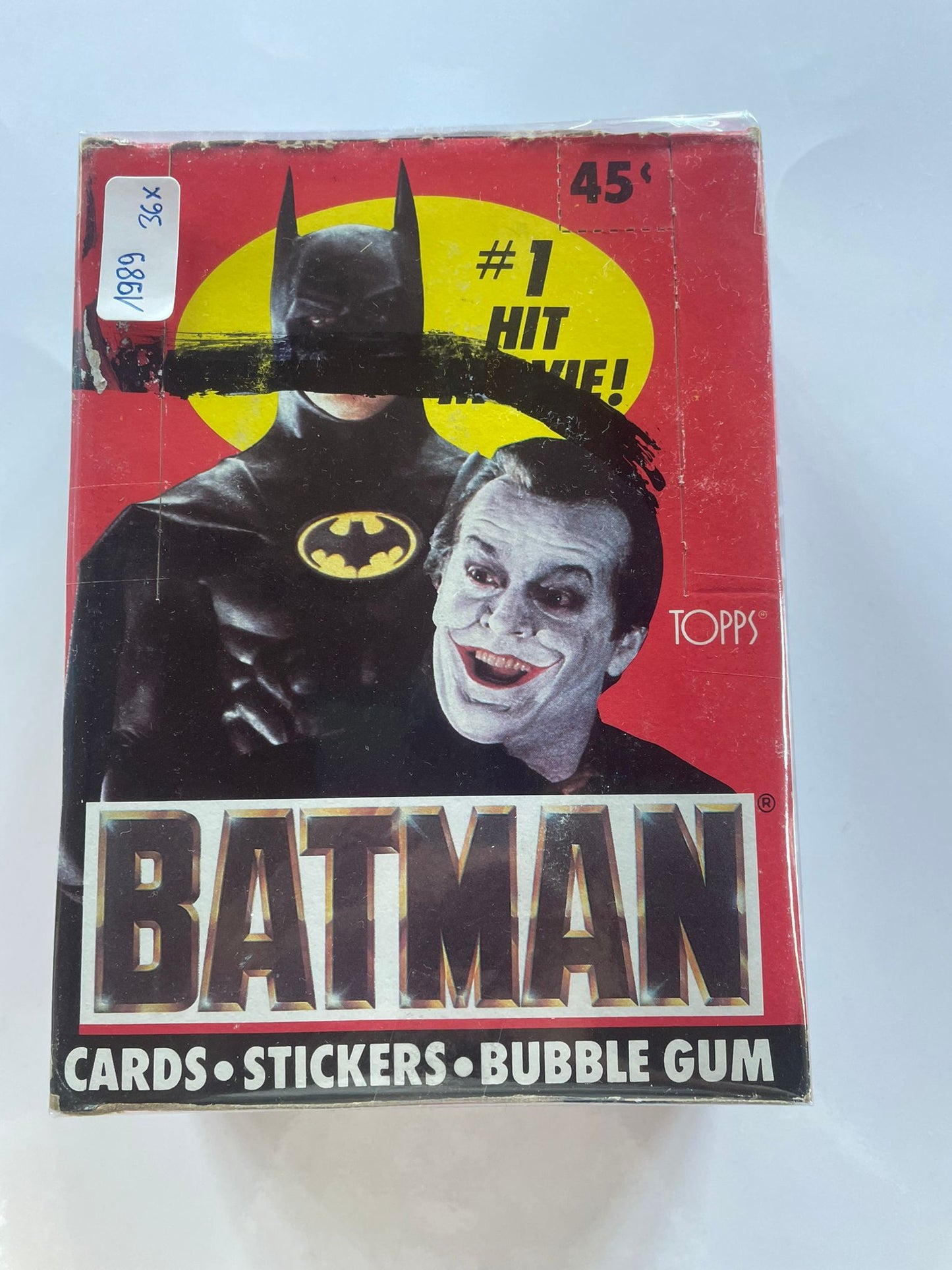 1989 Batman – Trading Cards & Stickers – Boîte complète scellée 36 packs + Bubble Gum