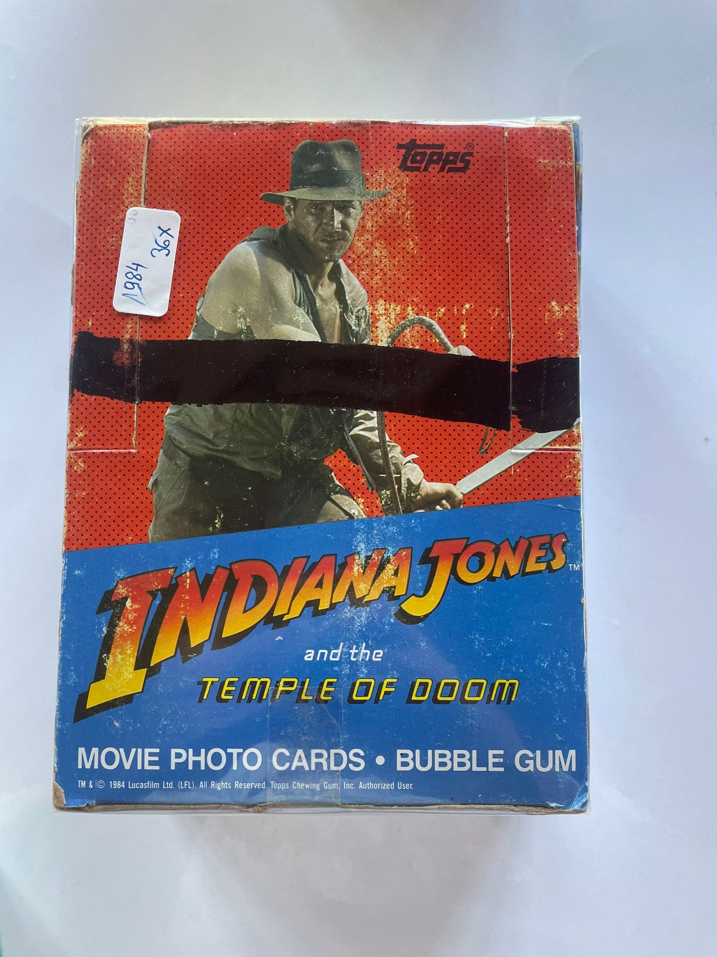 36x Packs Indiana Jones and the Temple of Doom (1984) – Movie Photo Cards & Bubble Gum Vintage