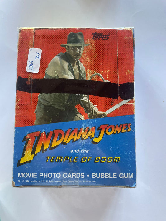36x Packs Indiana Jones and the Temple of Doom (1984) – Movie Photo Cards & Bubble Gum Vintage
