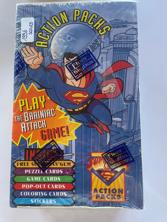 Superman Action Packs 1996 – “Brainiac Attack Game” – Cartes & Stickers Scellé Vintage