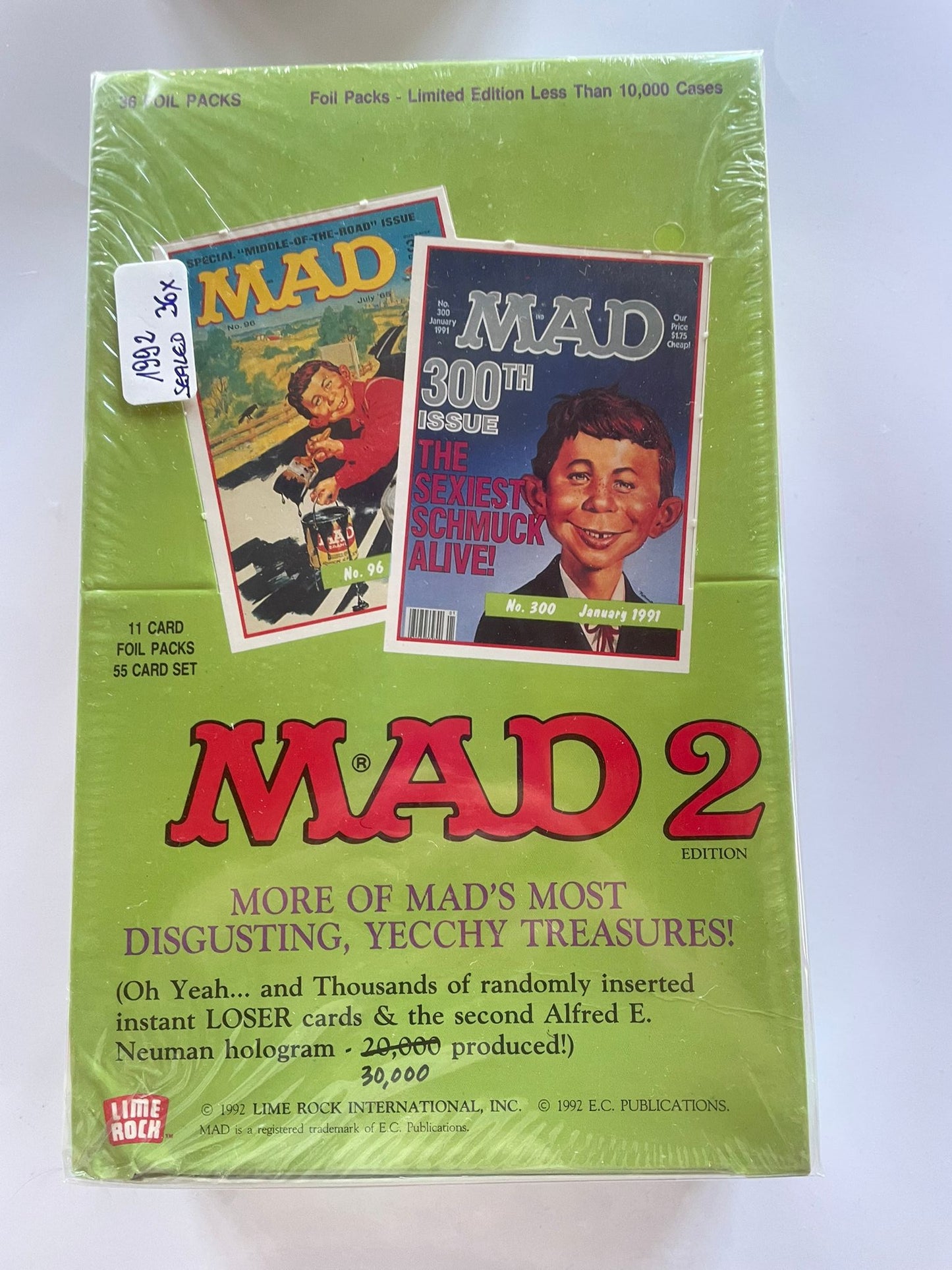 36x Packs MAD 2 (1992) – Trading Cards & Stickers Scellés Vintage