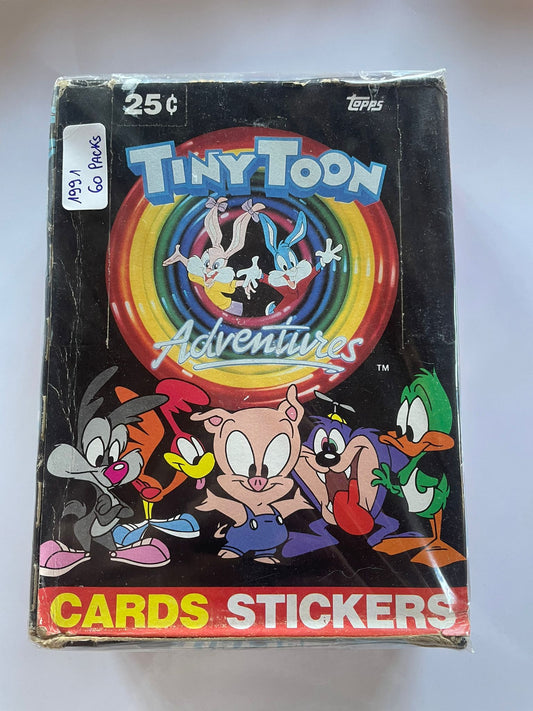 60x Packs Tiny Toon Adventures – Trading Cards & Stickers Bubble Gum Vintage 1991