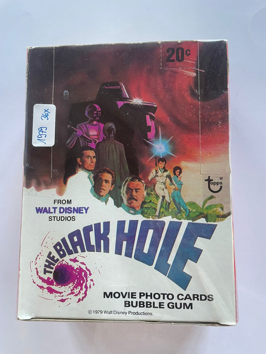 36x Packs Disney – The Black Hole (1979) – Movie Photo Cards & Stickers Bubble Gum Vintage