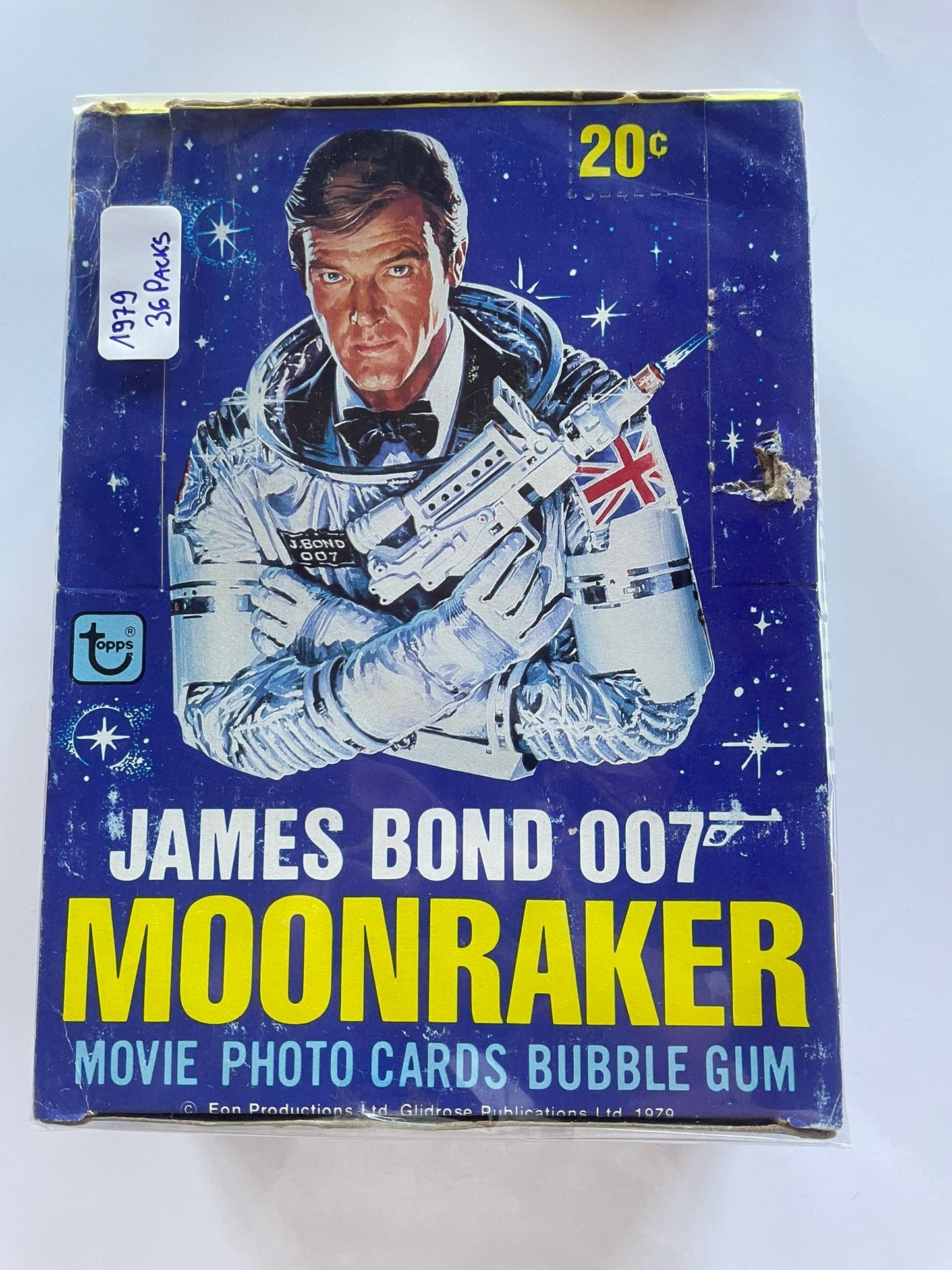 36x Packs James Bond 007 – Moonraker (1979) – Movie Photo Cards & Stickers Bubble Gum Vintage