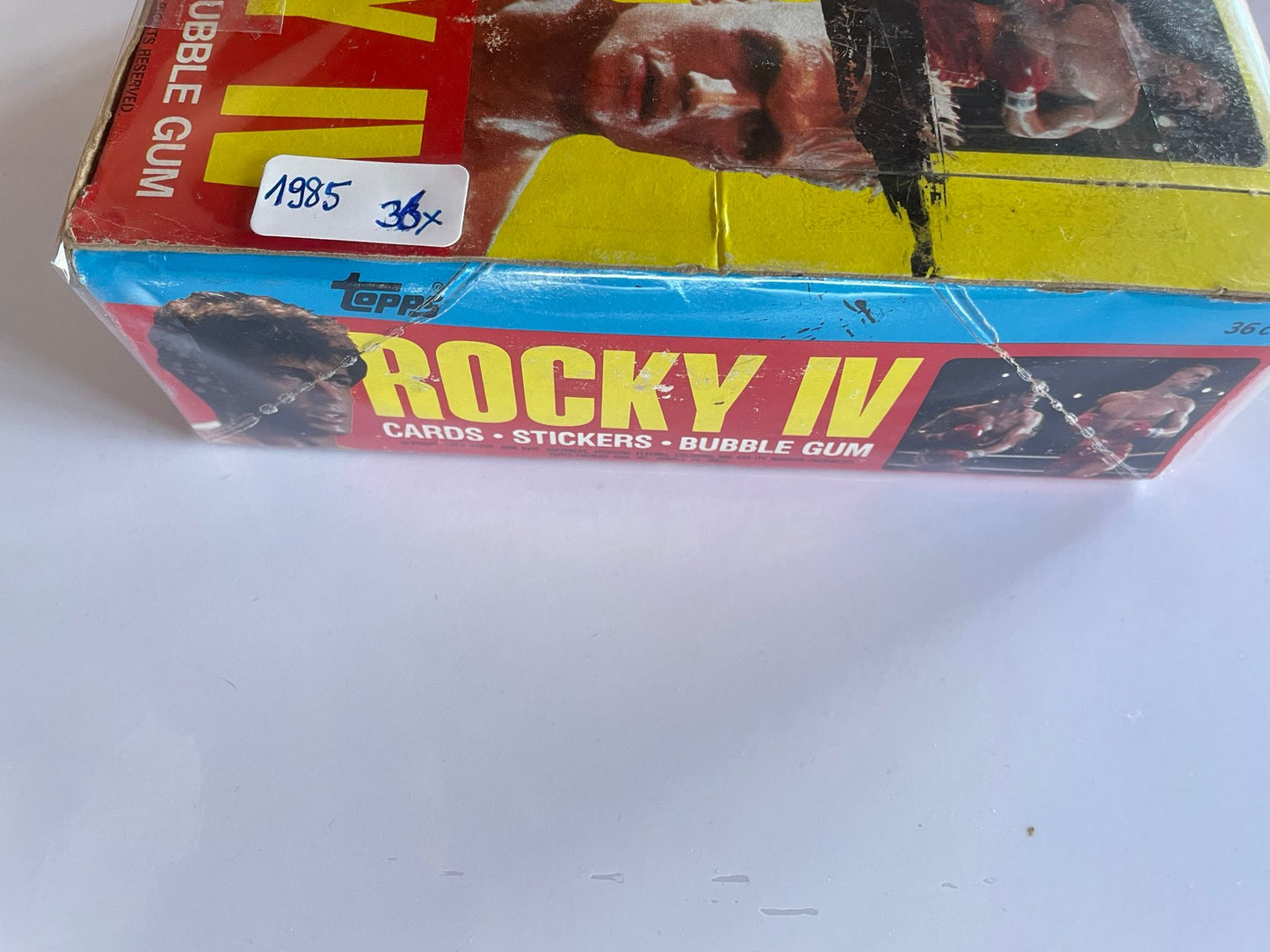 36x Packs Rocky IV – Movie Photo Cards & Stickers Bubble Gum Vintage 1985
