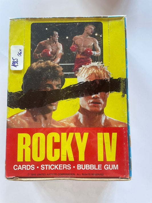 36x Packs Rocky IV – Movie Photo Cards & Stickers Bubble Gum Vintage 1985