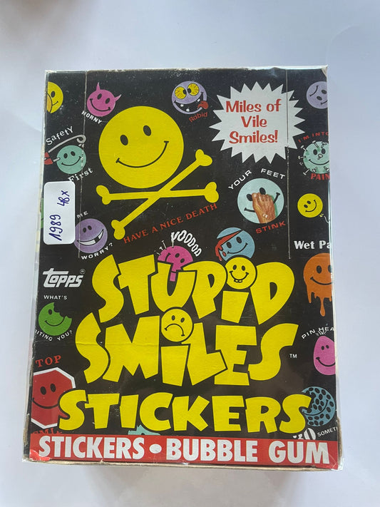 Topps “Stupid Smiles” Stickers Bubble Gum (1989)