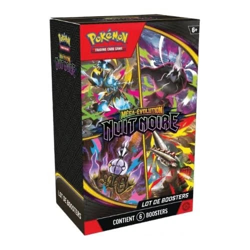 Lot de 6 boosters Méga-Évolution - ME05 Nuit Noire - FR